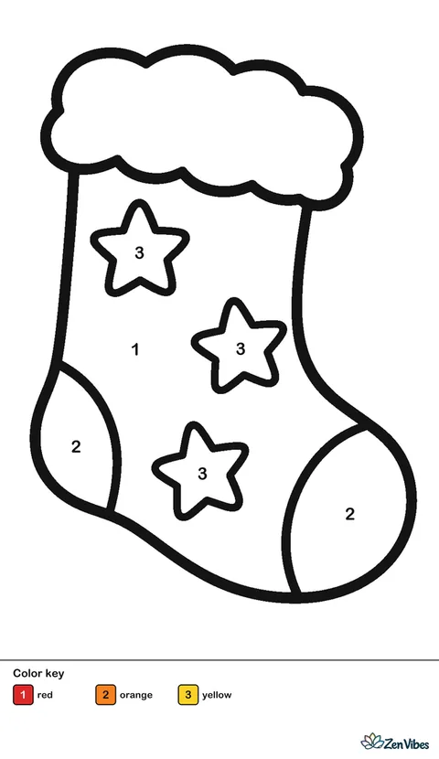 A big stocking with a fluffy top and stars on it, on plain white