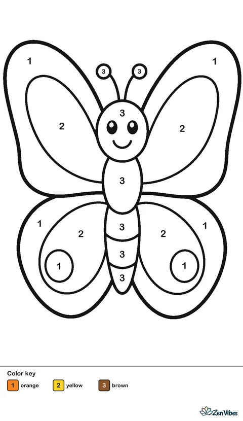 One butterfly with four wide wings in orange and yellow and two short antennae, on plain white
