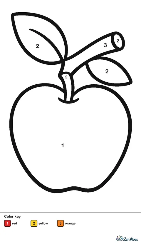 A red apple hanging from a short branch with two leaves