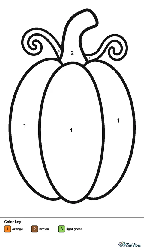 A tall oval pumpkin with wide ridges, a thick bent stem, and two curly vines, on plain white