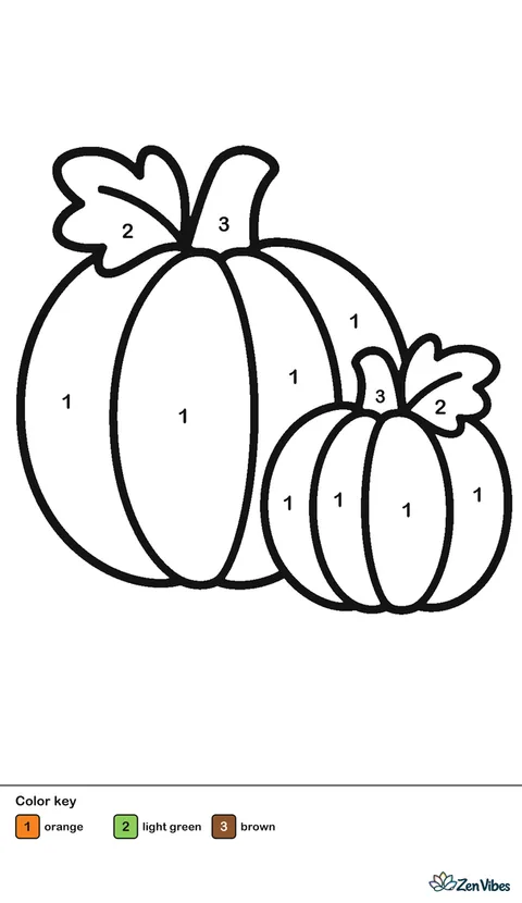Two pumpkins side by side, one big and one small, each with a stem and a leaf, on plain white