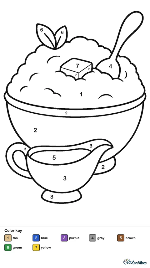 A big bowl of mashed potatoes with a gravy boat and a spoon