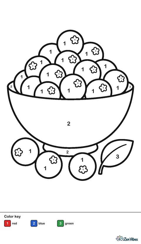 A bowl of round cranberries with a few spilled beside it and a leaf