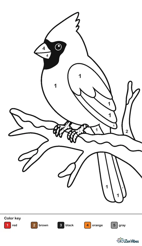 A red cardinal sitting on a bare brown branch with a line of snow along the top of it